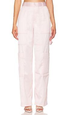 Bubish Satin Pink Lara Cargo Pants Size 4 NWT